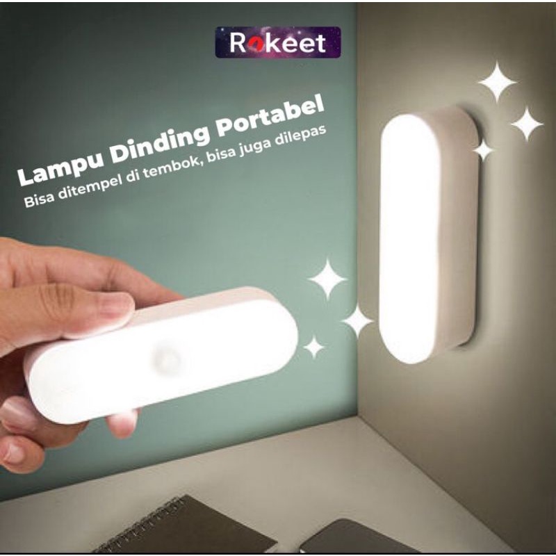 Lampu LED Magnetic Portable Tempel Meja Belajar Dinding HT-3