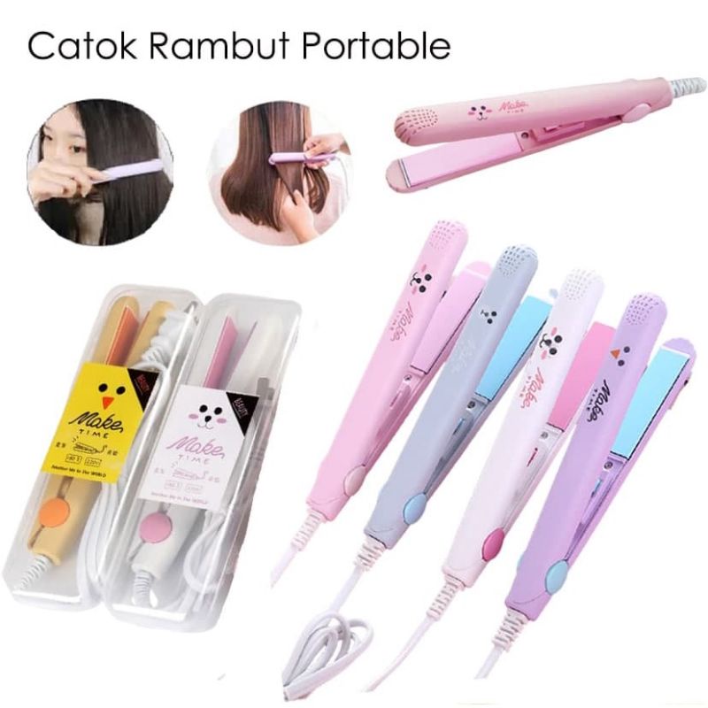 Catokan Mini Make Time Murah / Alat Catok Rambut Mini Keriting &amp; Meluruskan Rambut / Catokan Mini Ringan Portable Serba Guna / Catokan Rambut Mini Murah / Alat Catokkan Rambut Mini / Catok Rambut Portable / Alat Pelurus Rambut / Alat Pengeriting Rambut