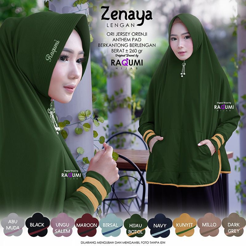 ZENAYA LENGAN KHIMAR BY RAQUMI HIJAB