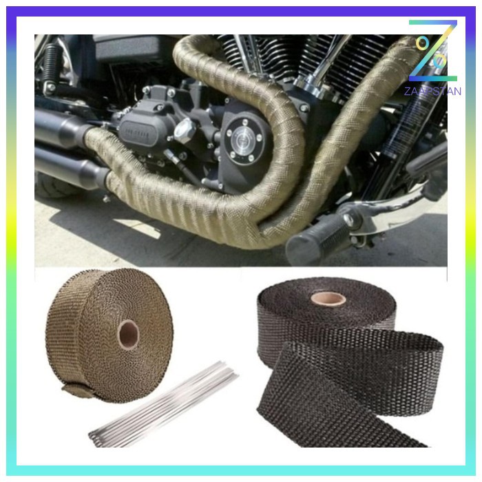 Exhaust Wrap Lakban Peredam Panas Knalpot - MP-001 - Black