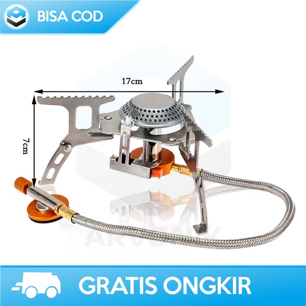 KOMPOR OUTDOOR GAS LIPAT MINI PORTABLE CAMPING TAFFSPORT WSS - 201 ORI