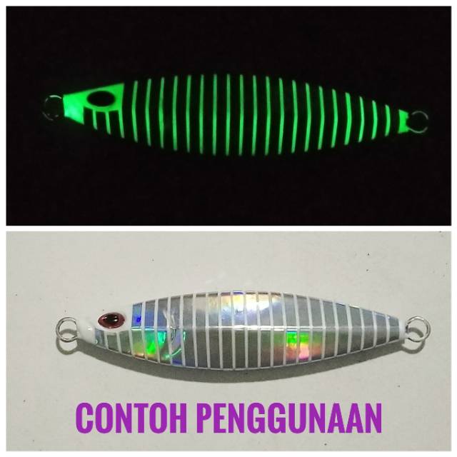 Stiker Cutting Motif Garis Sticker Hologram Mata Kail Metal Jig