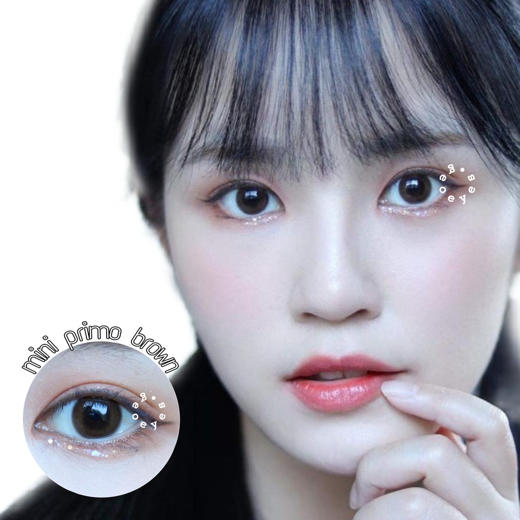 Softlens Kitty Kawaii Mini Primo - Soflens Warna Gray Brown bisa Minus