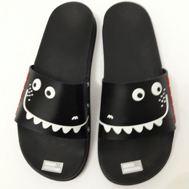 NILDA Collection - SANDAL JELLY CROCO WEDGES KARAKTER WANITA-HITAM - HITAM