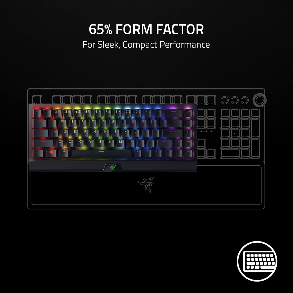 Razer Blackwidow V3 Mini 65% RGB Wireless Gaming Keyboard