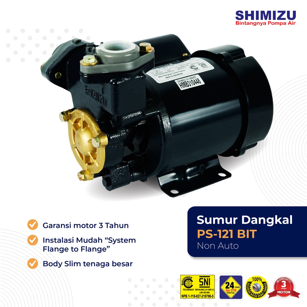 SHIMIZU PS 121 BIT - Pompa Air 125 Watt