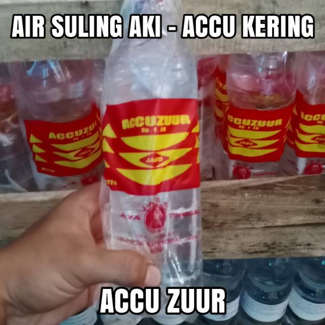AIR AKI ZUUR & NON ZUUR 600 ML UNTUK AKI MOTOR & MOBIL - AIR SIR ACCU - AKI KERING BASAH