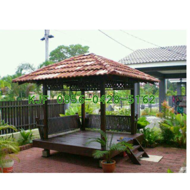 Gazebo jati minimalis klasik uk 200*200 gazebo jepara