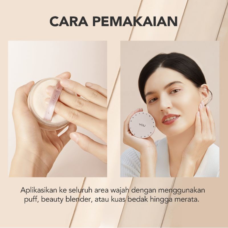 [ORI &amp; BPOM] YOU NoutriWear+ Airy Fit Loose Powder [Nourishing | Oil-control Hingga 24 Jam | Tahan Lama | Tahan Air] - Bedak Tabur 3 Warna