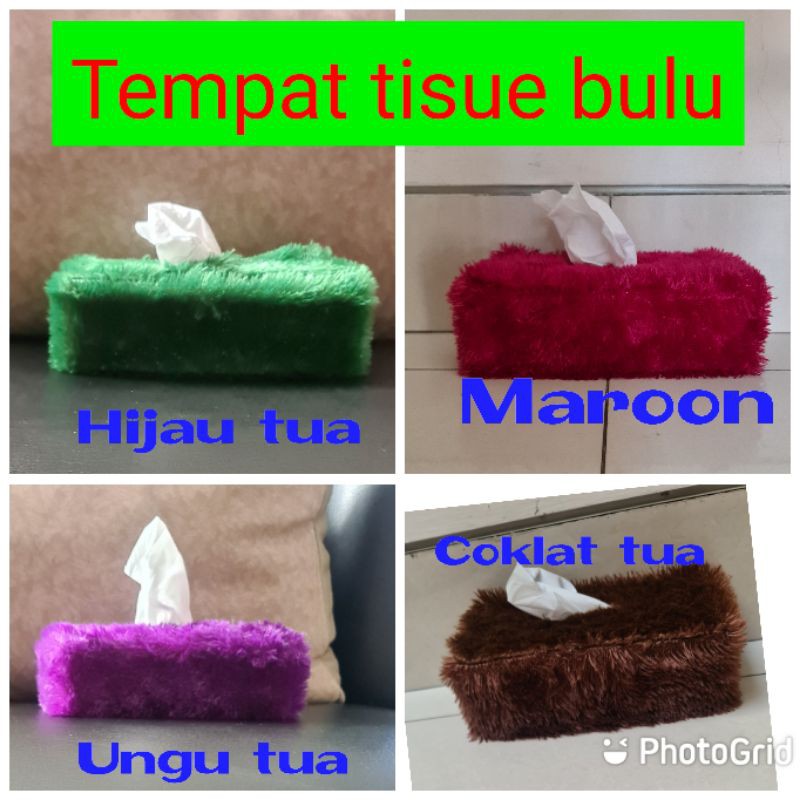 tempat tisue sarung tisu mobil ruangan BULU rasfur