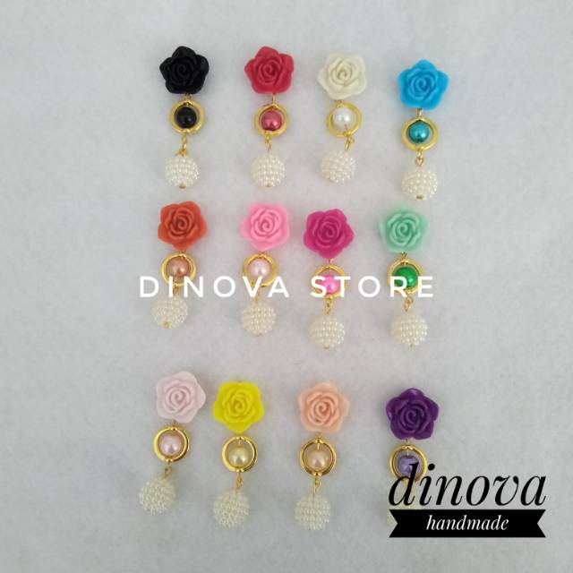 MURAH!!Bros Dagu Resin Mawar/Brso Dagu Cantik/Bros Dagu Murah/Bros Dagu/Bros/Peniti Hijab/bros hijab/bros jilbab