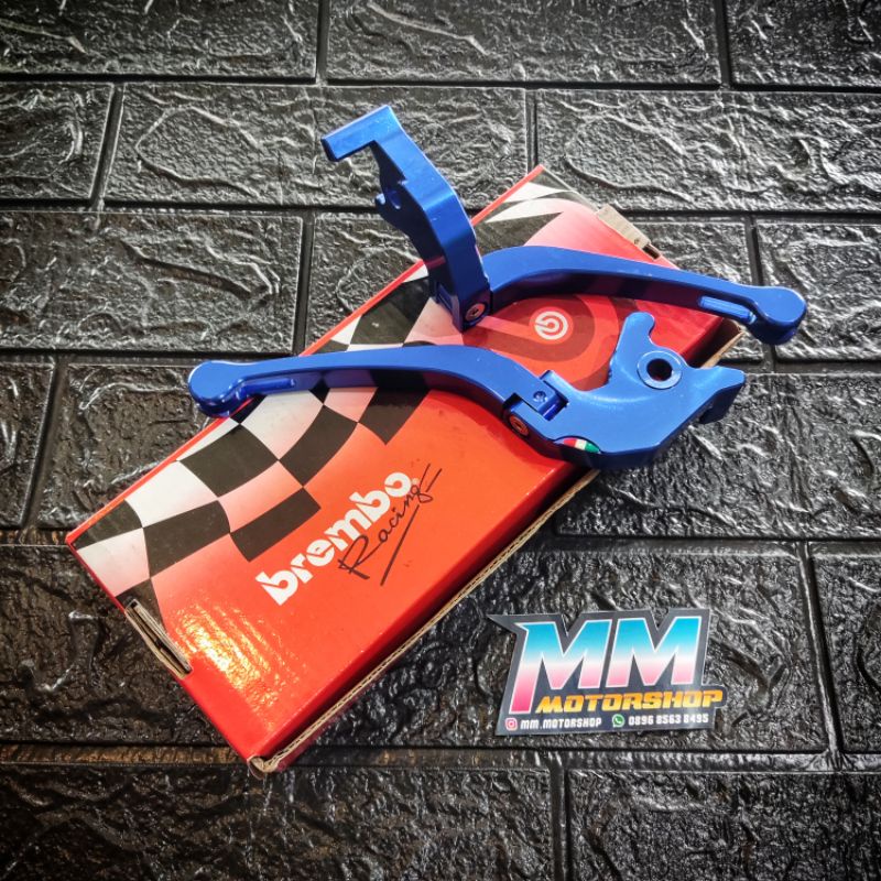 Handel Tuas Rem Set Nmax Brembo Lipat bahan almini CNC Hitam Merah Biru