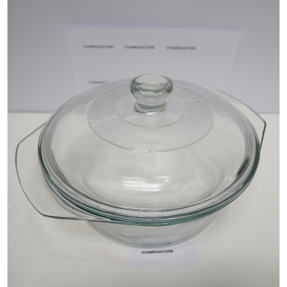 RB ICHIMEGASTORE Mangkok Sayur Besar Kaca Mangkok Kaca Mangkuk Makan + Tutup Kaca Mangkuk Sup Party