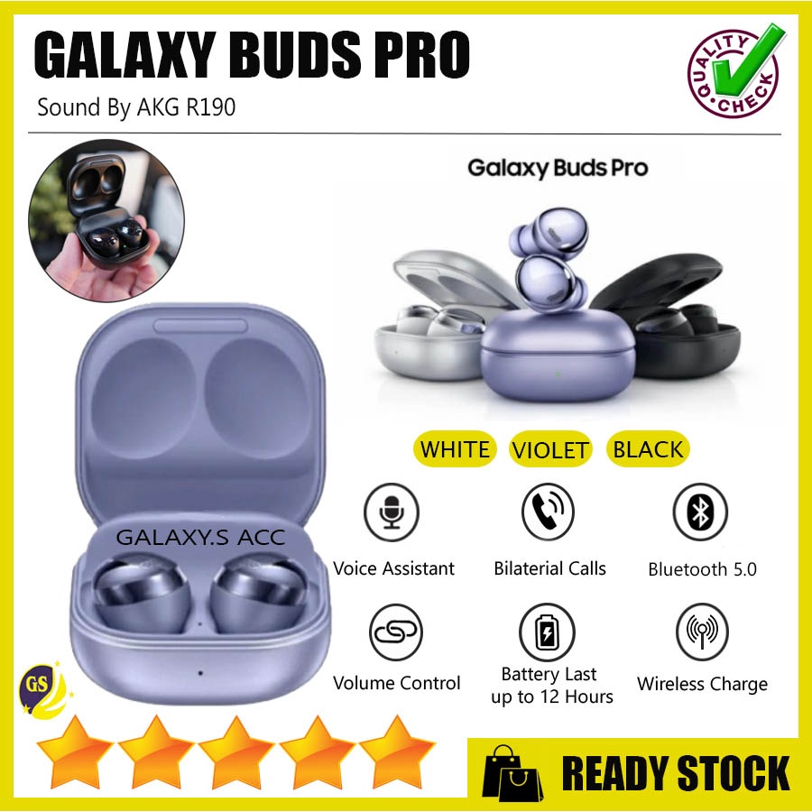 Headset Bluetooth Pure Bass TWS Galaxy Buds Pro Super Clone R190 OEM