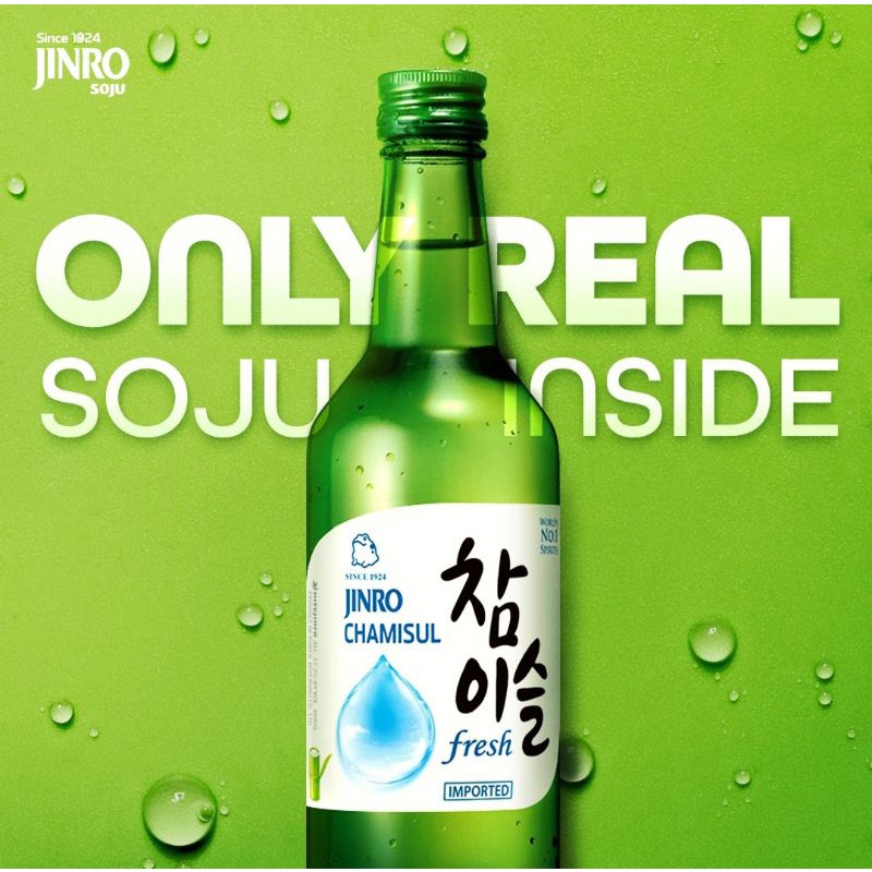 Soju Jinro Original 360ml botol Chamisul Jinro Chamisul original Soju import 360ml Soju Korea jinro chamisul