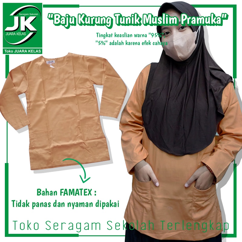 [JK] Baju Kurung Tunik Muslim Pramuka Seragam Sekolah Ponpes Madrasah Islamiyah - Seragam Pramuka Ku