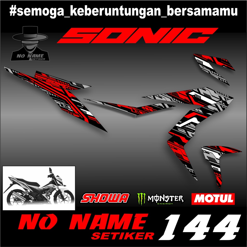 Striping Sonic 150 R (144) Variasi Honda Stiker Sticker Skotlet Scotlite Motor Lis