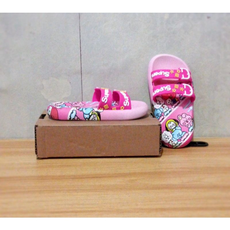 Sandal anak cewek/Sandal anak cewek karakter BTS/Sandal anak termurah