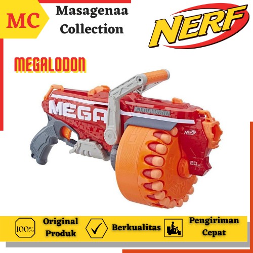 Maenan Mainan Tembak Tembakan Pistol Pistolan Anak Laki Laki Nerf Gun Mega Megalodon Murah Original