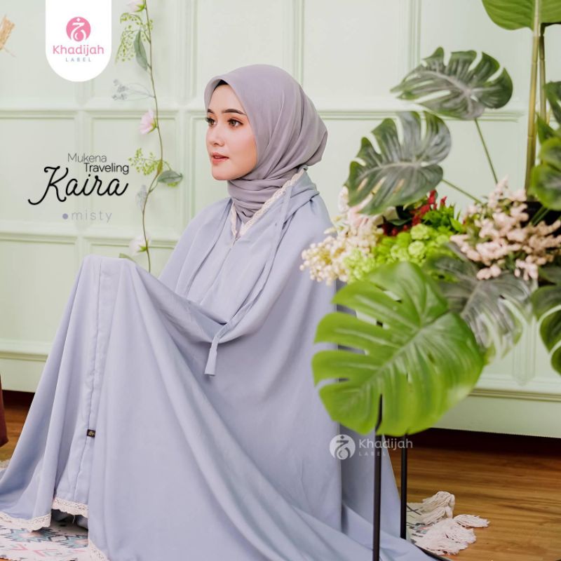 MUKENA TRAVELING KAIRA KHADIJAH LABEL KEKINIAN, MUKENA POLOS KHADIJAH  free tas mukena
