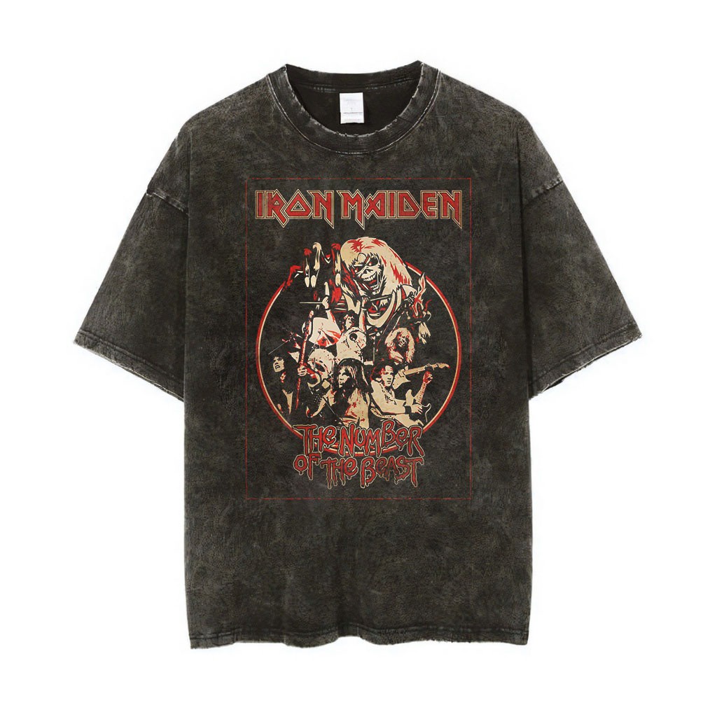 Iron Maiden -  The Number of The Beast Vintage Style Wash T-Shirt