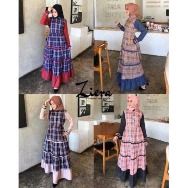 Berry Dress ORIGINAL By Ziera Moslem Wear | dress casual busui ld110 | gamis pesta | dress burberry