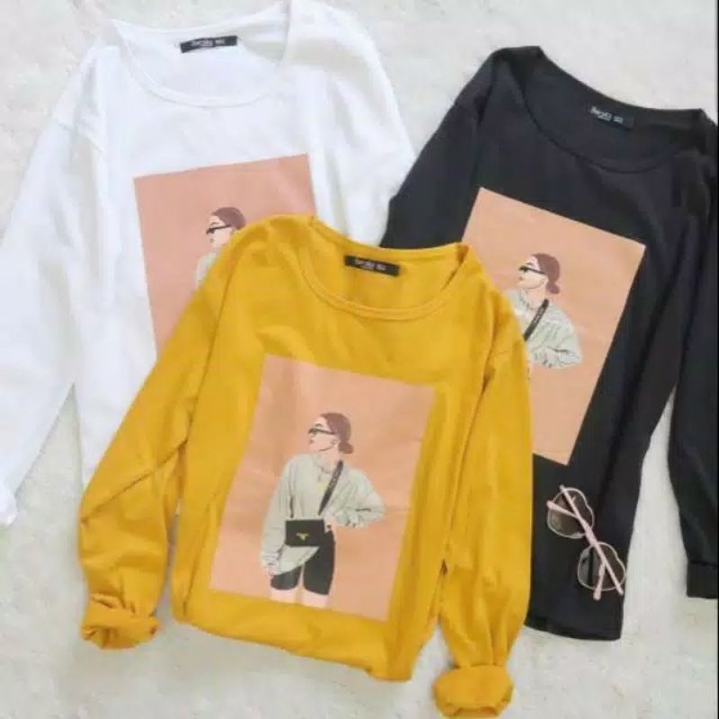 Arifirn Longsleeve Tara - Baju Wanita Murah | Kaos Wanita Murah