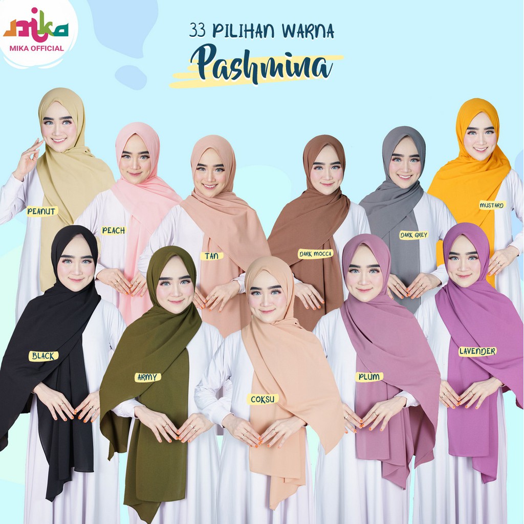 PASHMINA DIAMOND ||  PASHMIN NON TALI/TANPA TALI  POLOS DIAMOND PREMIUM QUALITY-1