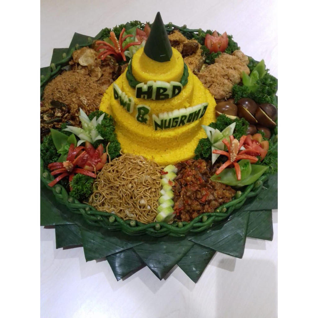  Nasi  Tumpeng  Tampah  Kuning Super UDUK 25 orang 