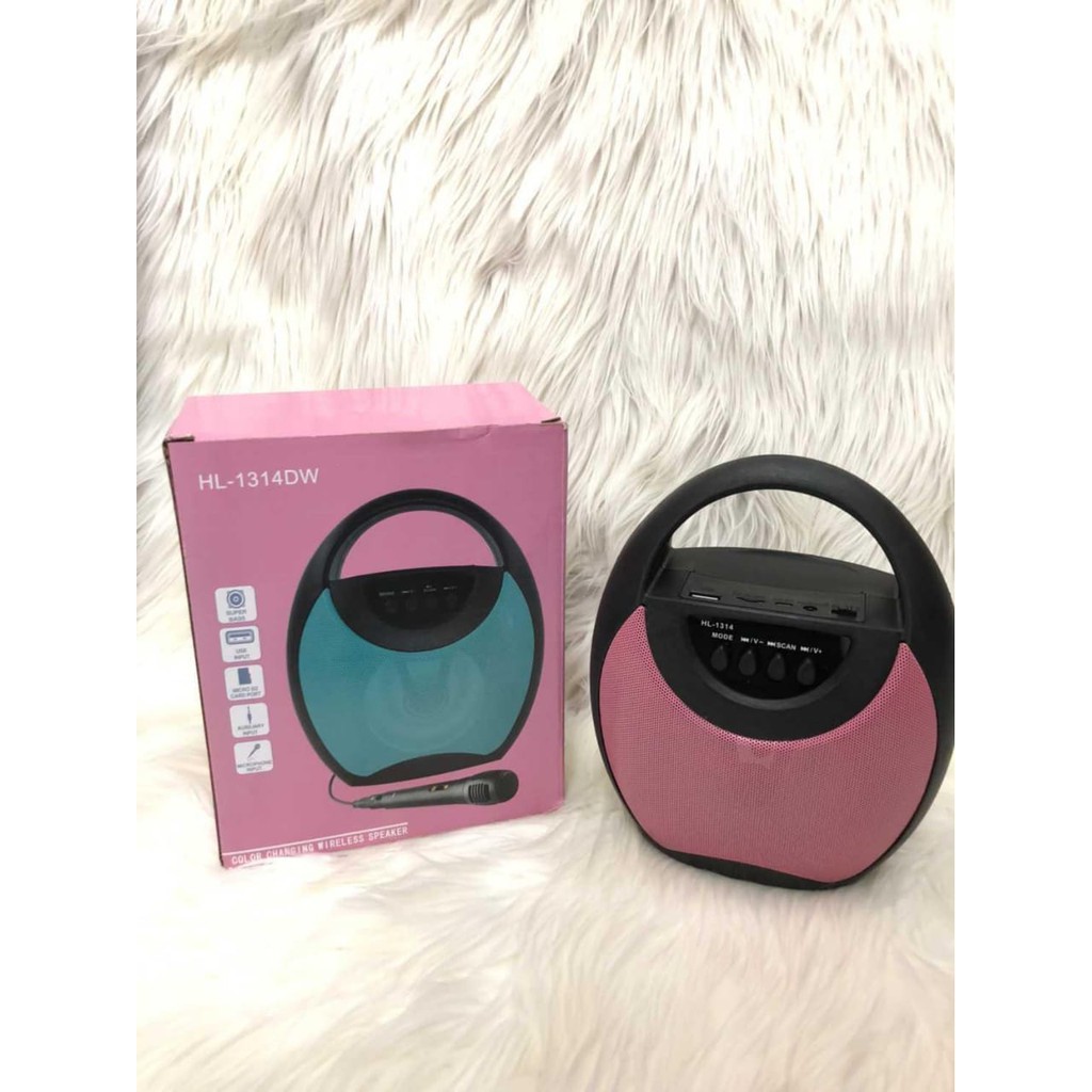 SPEAKER BLUETOOTH HL-1314 DW KARAOKE SUPER SUARA BAGUS HIGH QUALITY