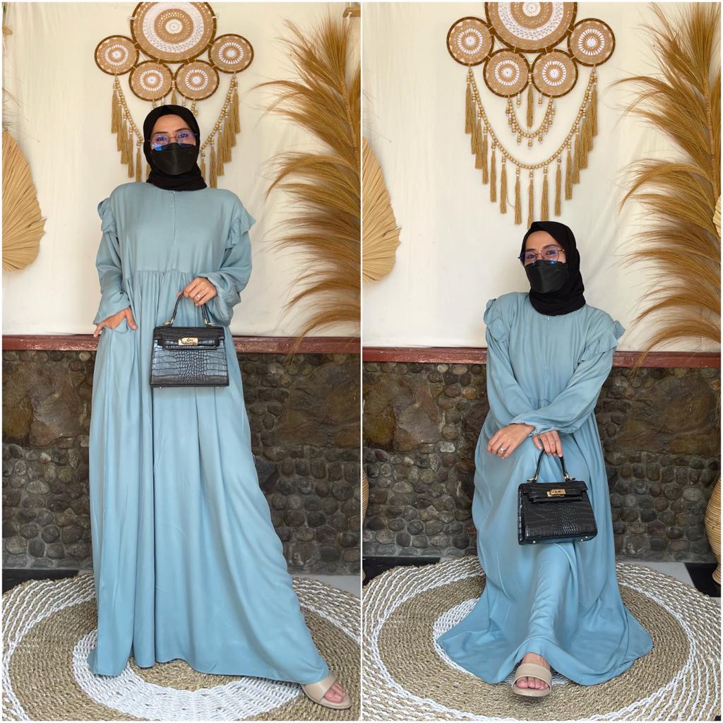 GAMIS/DERESS BABYDOLL RAYON TWILL/BUSANA MUSLIM TERBARU/DRESS MENYUSUI/FASHION MUSLIM TEREMEWAH