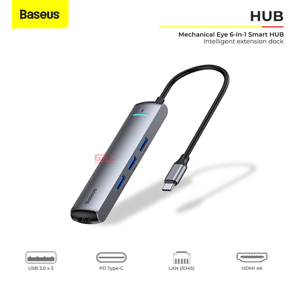 BASEUS Mechanical Eye Six in one Smart HUB Docking Station USB Type