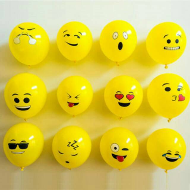 Balon latex emoji / emoticon