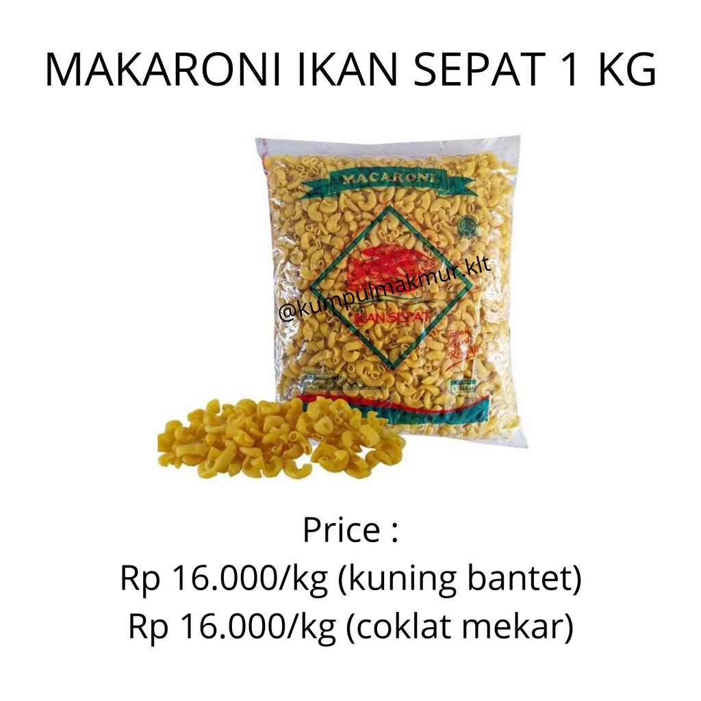 

MAKARONI IKAN SEPAT 1 KG
