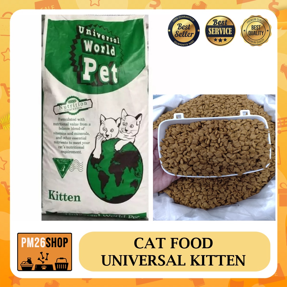 MAKANAN KUCING CAT FOOD UNIVERSAL KITTEN REPACK 1KG