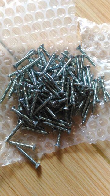 50 Pcs Baut Sekrup Cacing Jf 6 X 3/4 Kepala Rata