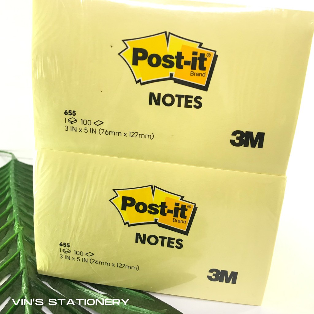

ORIGINAL STICKY NOTE / POST IT 3M 655 WARNA KUNING PER PACK
