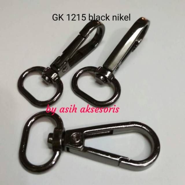 Pengait tas 1,5cm / 1215 black nikel