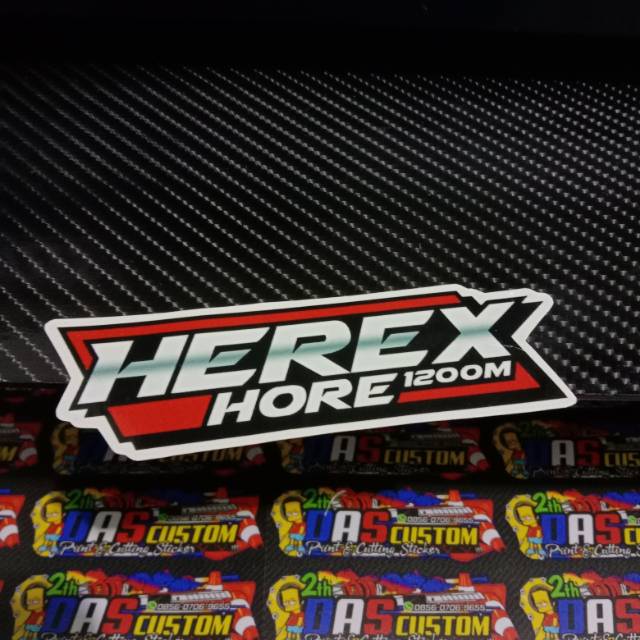 Sticker HEREX , HEREX HORE 1200M bahan orajet glossy , minimal pembelanjaan produk 20rb