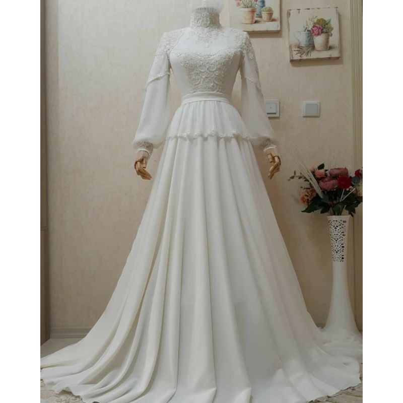 gaun pengantin muslimah