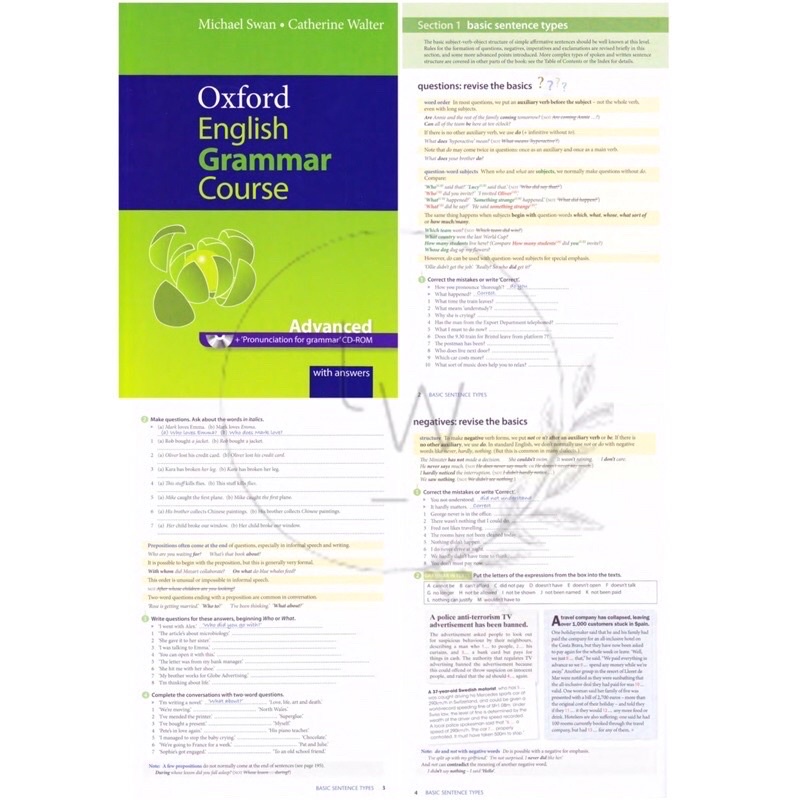 Oxford English Grammar Course Basic / Intermediate / Advanced | Buku Tata Bahasa Inggris-3