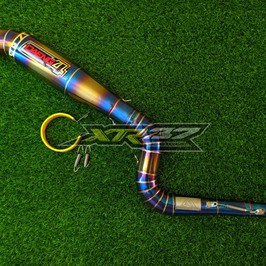 Knalpot Racing DAENGSAI4 GP Warrior Mio Blue Fullsystem BERKUALITAS