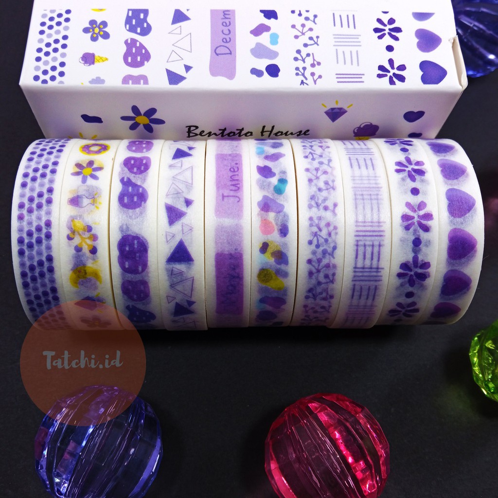 

Bentoto House Purple Washi Tape/ Masking Tape/ Selotip Motif