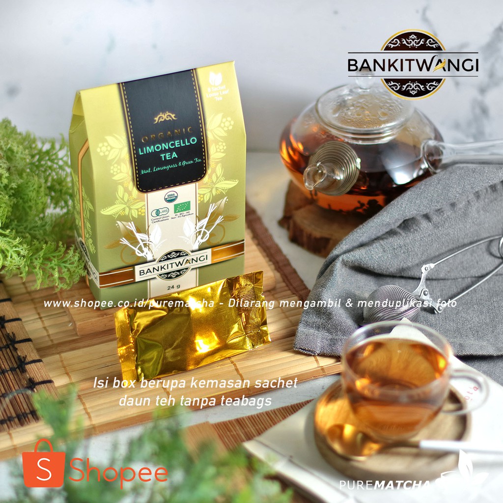 

Bankit Wangi - LIMONCELLO TEA Organic 3gr Kemasan Sampel Lime Citrus Tea Blend Premium BankitWangi