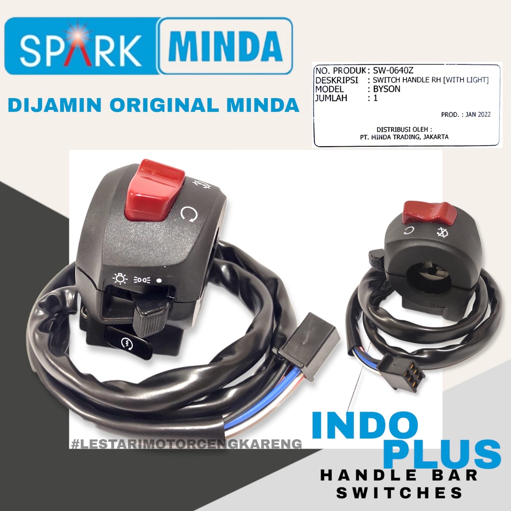 SAKLAR KANAN BYSON (ON/OFF LAMPU) MINDA ASLI OEM ORIGINAL SW-0640Z
