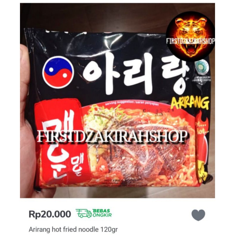 

Arirang hot fried noolde 120gr
