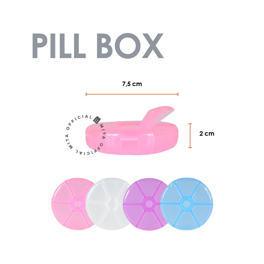 PILL BOX Tempat Obat 6 hari HARGA PABRIK