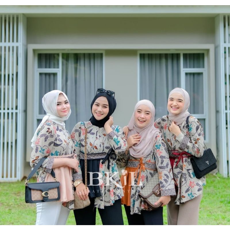 BAJU BATIK WANITA MODERN MONALISA GENES M,L,XL asli PEKALONGAN