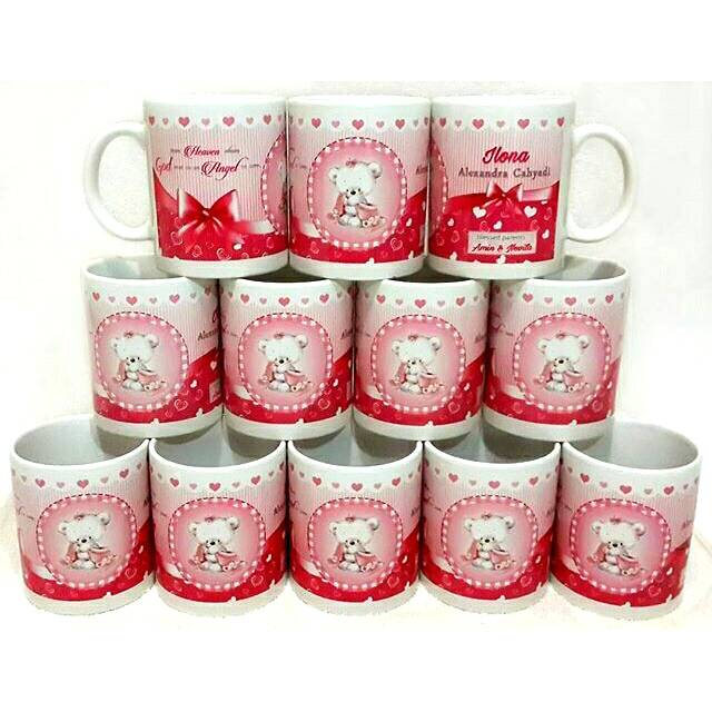 Souvenir ulang tahun mug custom printing free desain lokasi surabaya sidoarjo