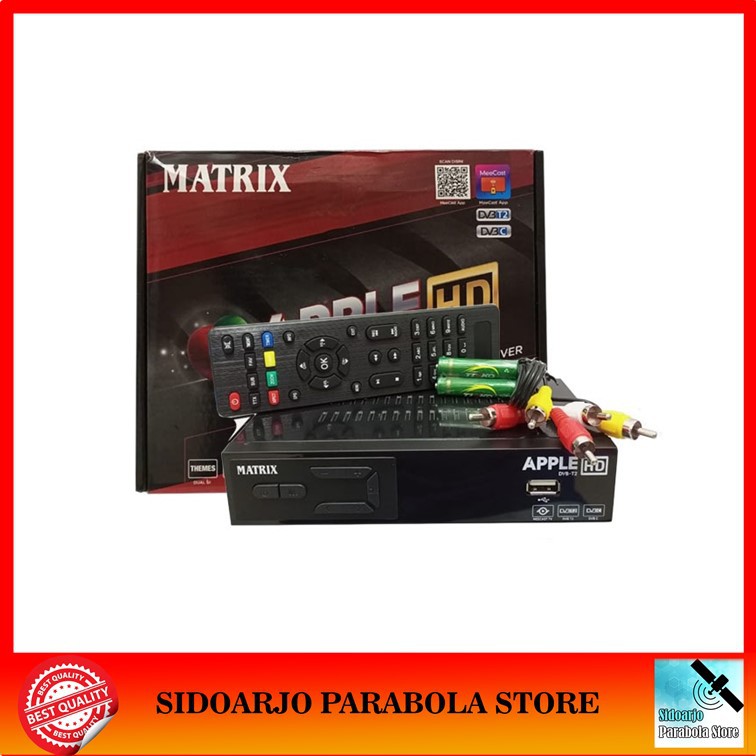 set top box Set Top Box STB TV Digital DVBT2 Matrix Apple HD Red DVB-T2 UHF Gratis semua tv berkuali